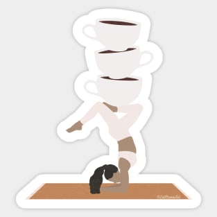 Yoga and coffee Sticker